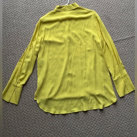 Luisa Cerano Yellow Silk Button-Up Blouse - Picture 8 of 10